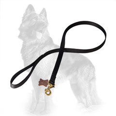 German-Shepherd Nylon Dog Leash with Floating Ring on  Handle