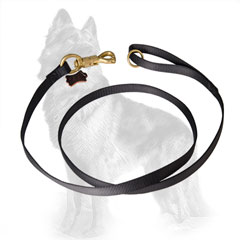 German-Shepherd Nylon Dog Leash with Floating Ring on  Handle