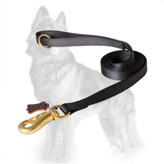 German-Shepherd Nylon Dog Leash Equipped with Brass  Fittings