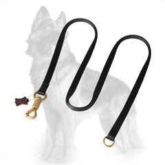 German-Shepherd Nylon Dog Leash Equipped with Brass  Hardware