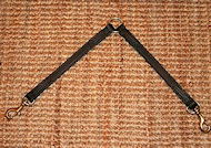 Stitched leather dog coupler leash for walking two dogs-LN101