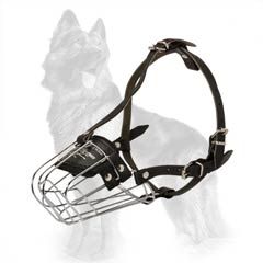 Metal German-Shepherd Muzzle with Soft Felt Padding